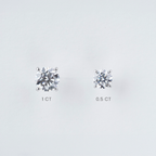 Moissanite stud oorbellen
