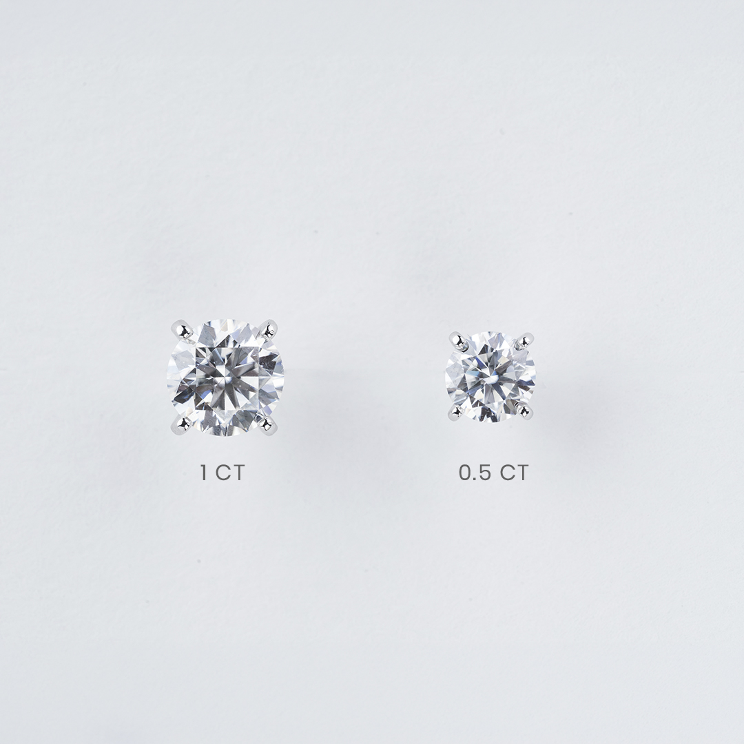 Moissanite stud oorbellen