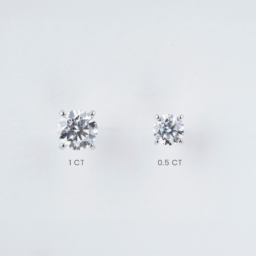 Moissanite stud oorbellen