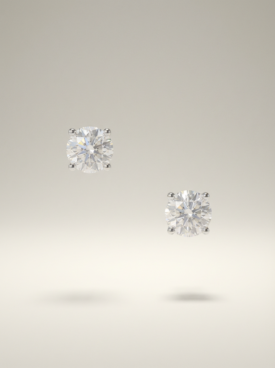 Moissanite stud oorbellen
