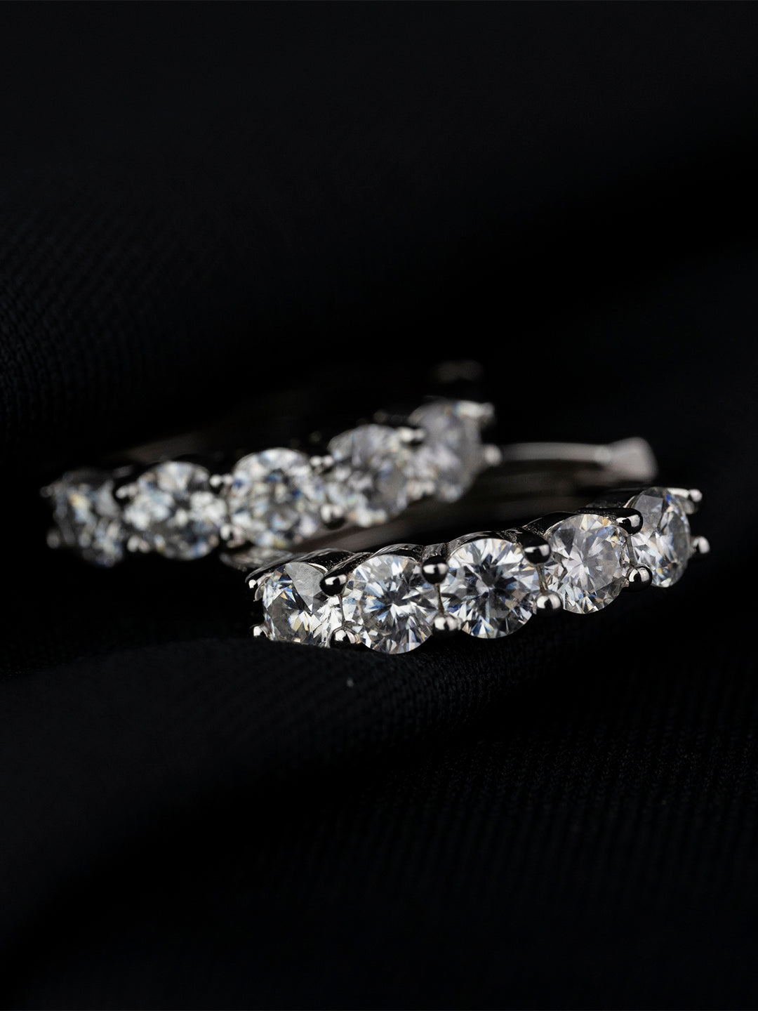 Moissanite Hoop Oorbellen
