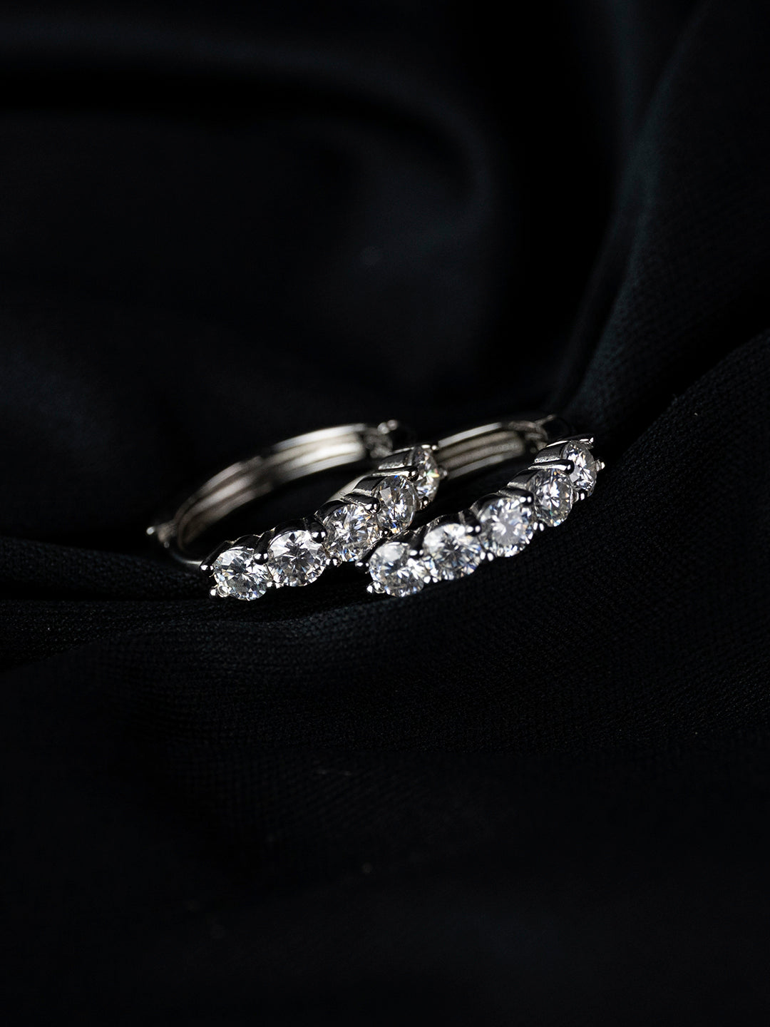Moissanite Hoop Oorbellen
