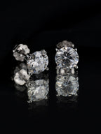 Moissanite stud oorbellen