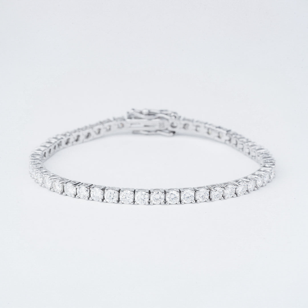Klassieke moissanite tennisarmband in 925 sterling zilver, afbeelding 2