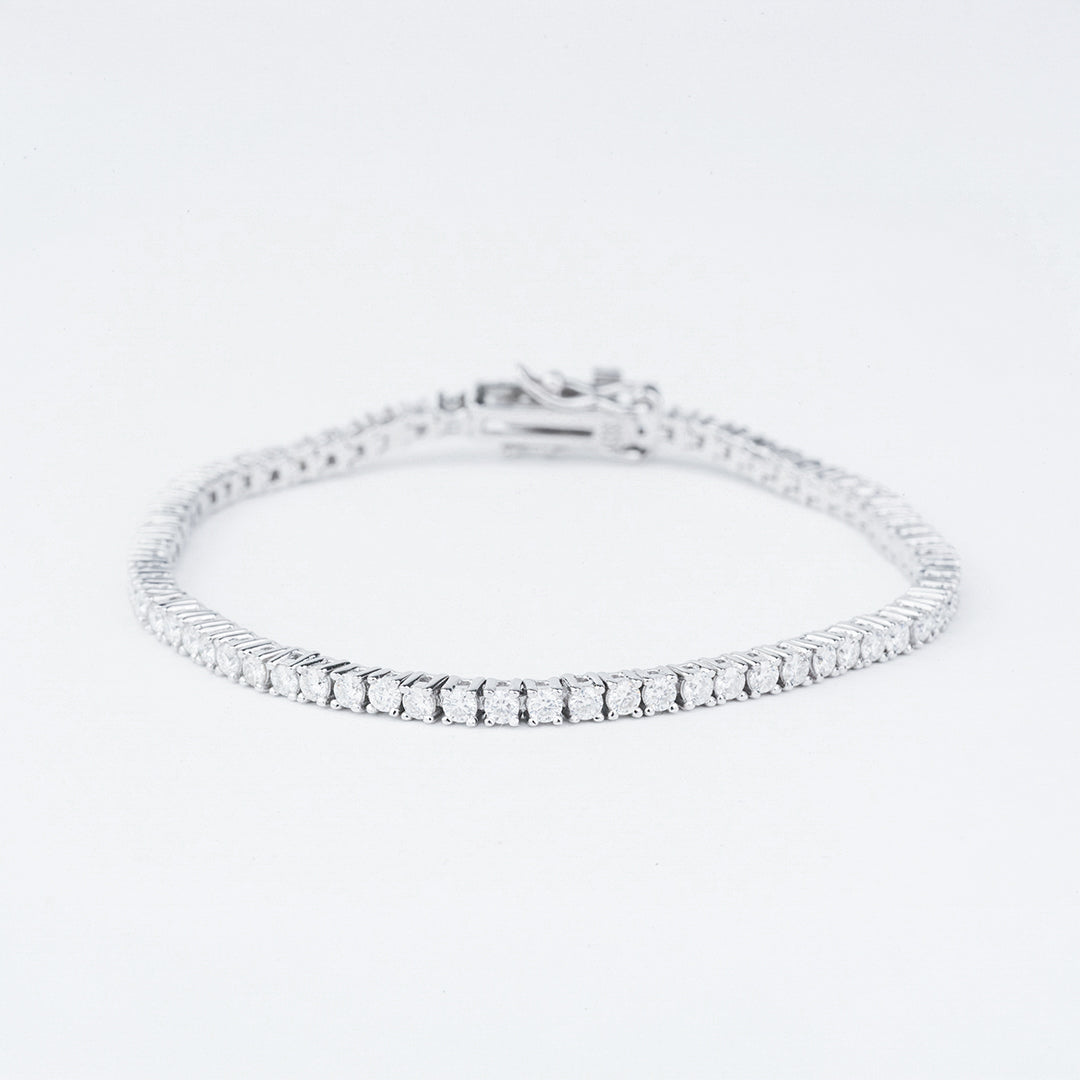 Klassieke moissanite tennisarmband in 925 sterling zilver
