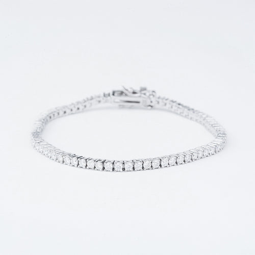 Klassieke moissanite tennisarmband in 925 sterling zilver