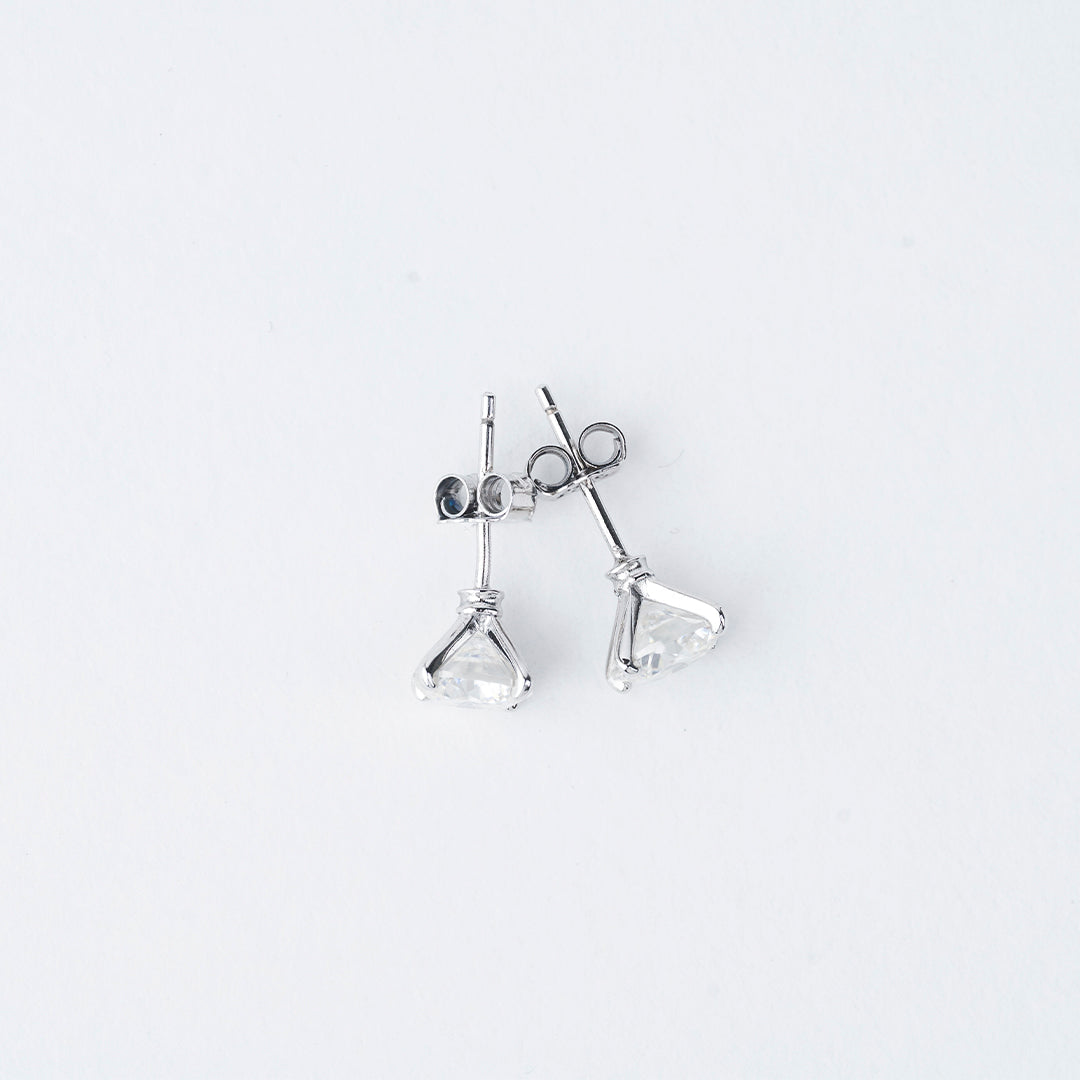 Moissanite stud oorbellen