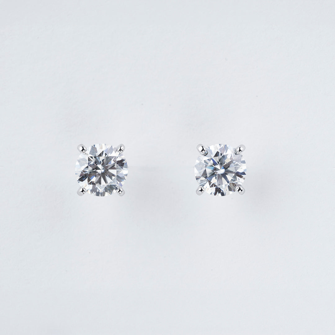 Moissanite stud oorbellen