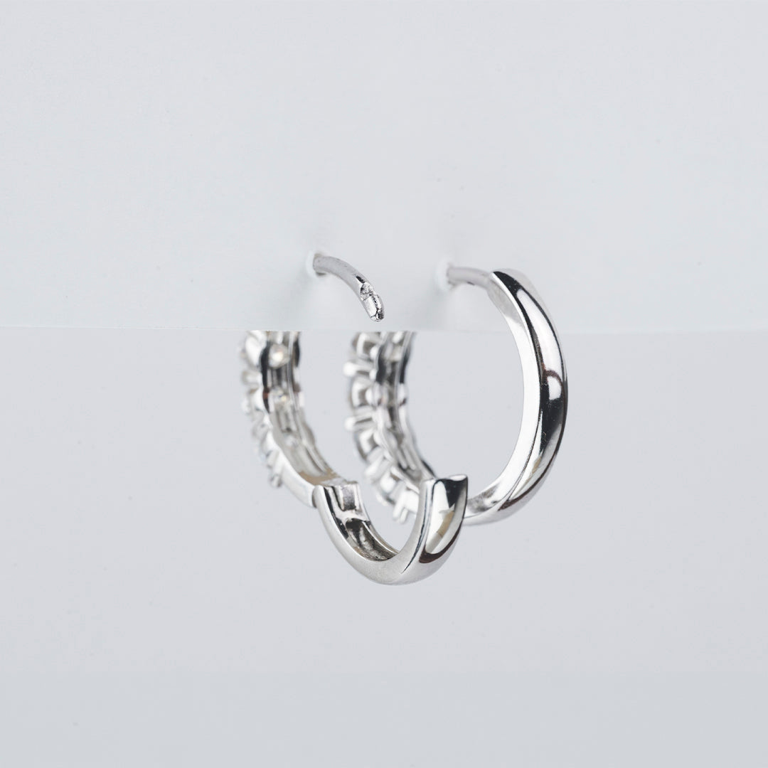 Moissanite Hoop Oorbellen