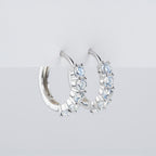 Moissanite Hoop Oorbellen