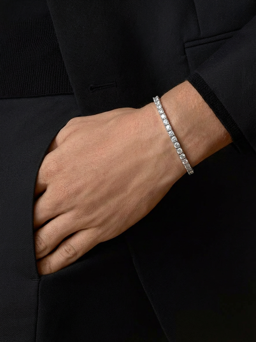 Moissanite Tennisarmband 925 Zilver | D-kleur VVS1